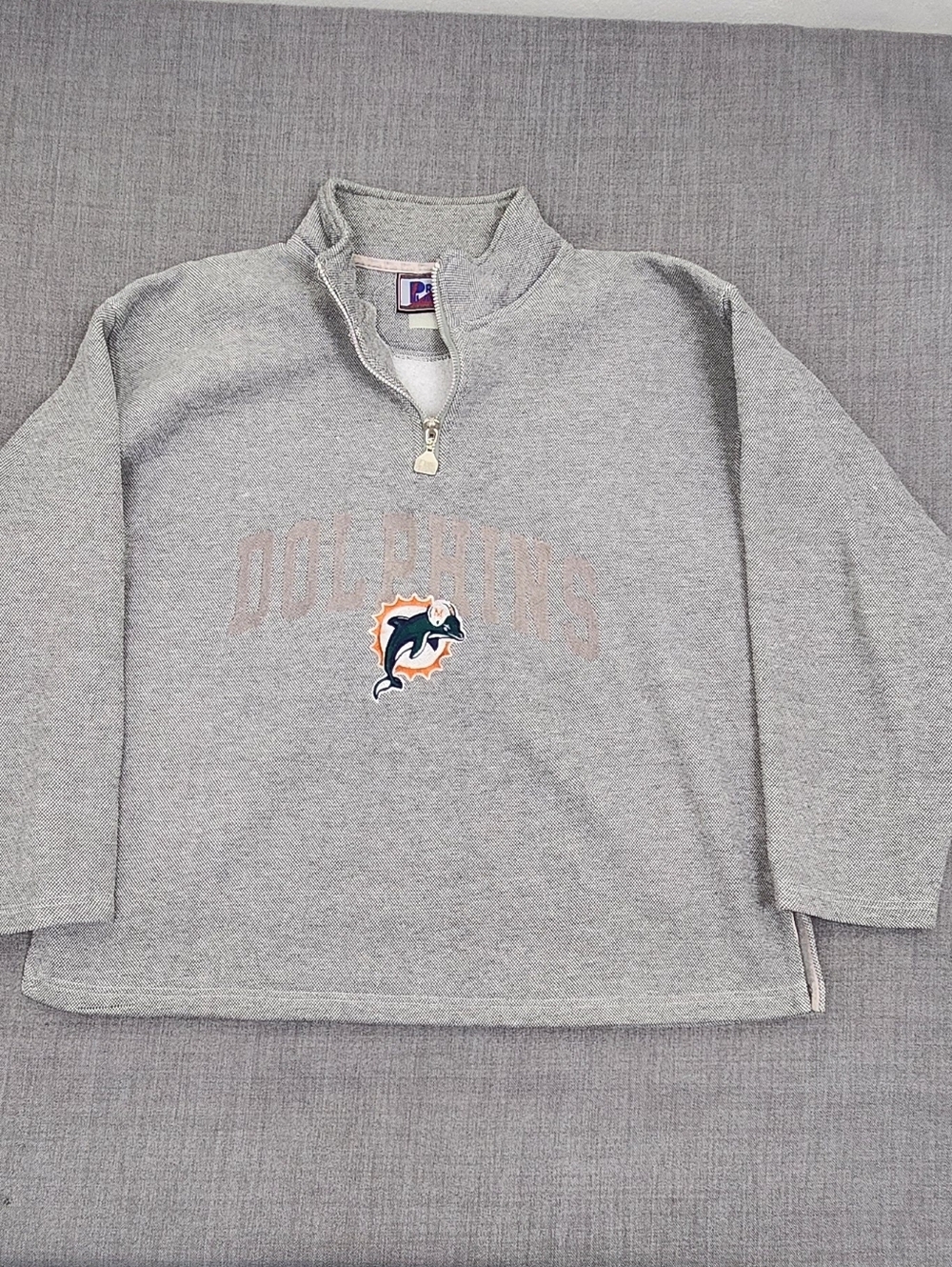 Pro Player × Miami Dolphins 1/4 Zip Pullover Sweatshirt. XXL